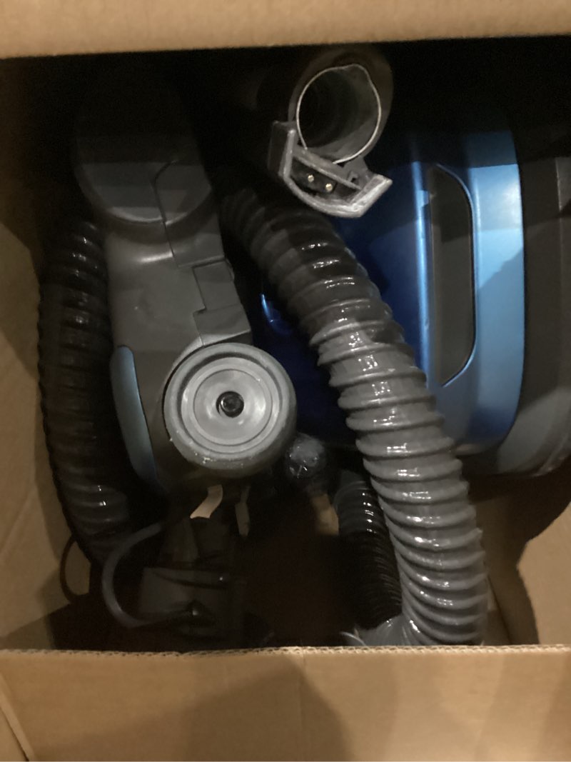 Condition photo showing As Is for Kenmore BC3005 Pet Friendly Lightweight Bagged Canister Vacuum Cleaner with Extended Telescoping Wand, HEPA, 2 Motors, Retractable Cord, and 4 Cleaning Tools, Blue