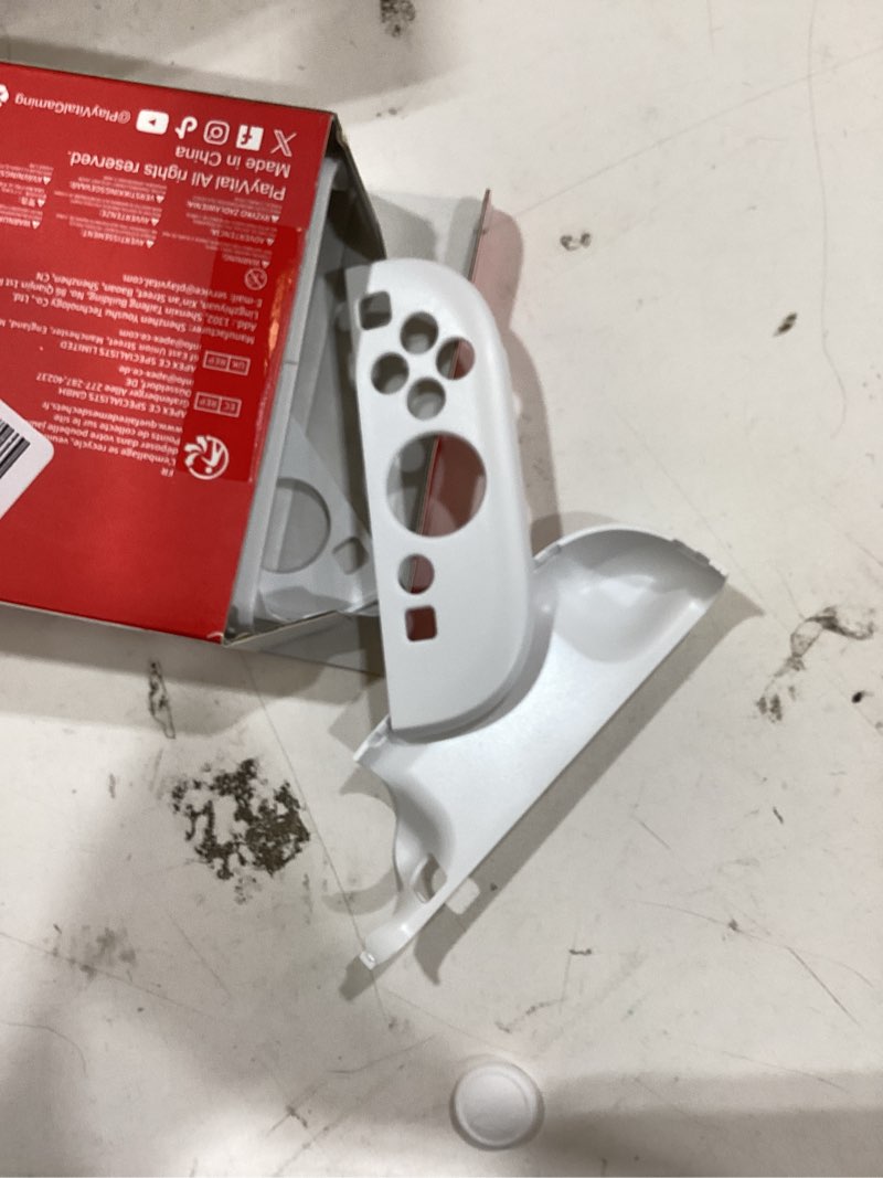 Condition photo showing Good Condition for playvital hard case for nintendo switch 2 with extra stand & thumb grip caps | split design, dockable protective full-body shell cover for nintendo switch 2 | solid color series, white