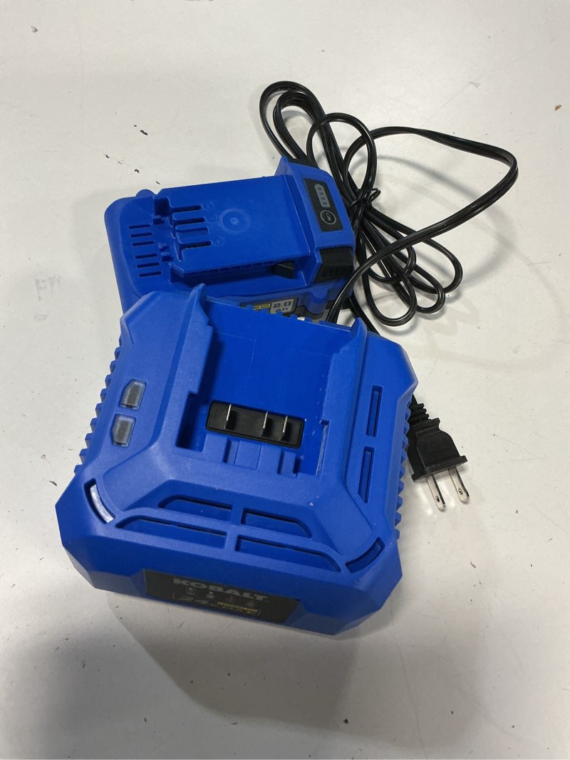 Condition photo showing As Is for Kobalt 24V Max Power Tool Battery Charger (KRC 2490-03)