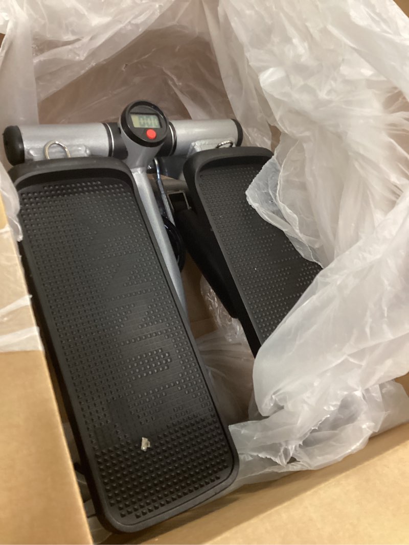 Condition photo showing As Is for Sunny Health & Fitness Mini Steppers for Exercise at Home, Stair Step Workout Machine, Full Body Cardio Equipment, with Optional Free SunnyFit App Connection and Resistance Band Classic