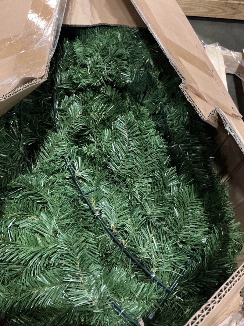 Condition photo showing Good Condition for HOYECHI 48in Pre-Lit Christmas Wreath with Bow – 270 Colorful LED Lights, 700 PVC Tips, Timer, Remote & Hook, Large Outdoor Holiday Decor for Front Door, Wall, Garage, Power Plug-in 48 Inch