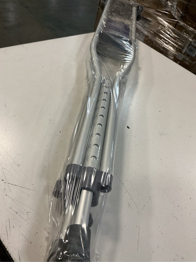 Condition photo showing Good Condition for medline aluminum crutches for kids, adults & seniors, walking aid, 300 lb weight capacity,1 pair, fitting 5'2" - 5'10" medium, 5'2"-5'10"