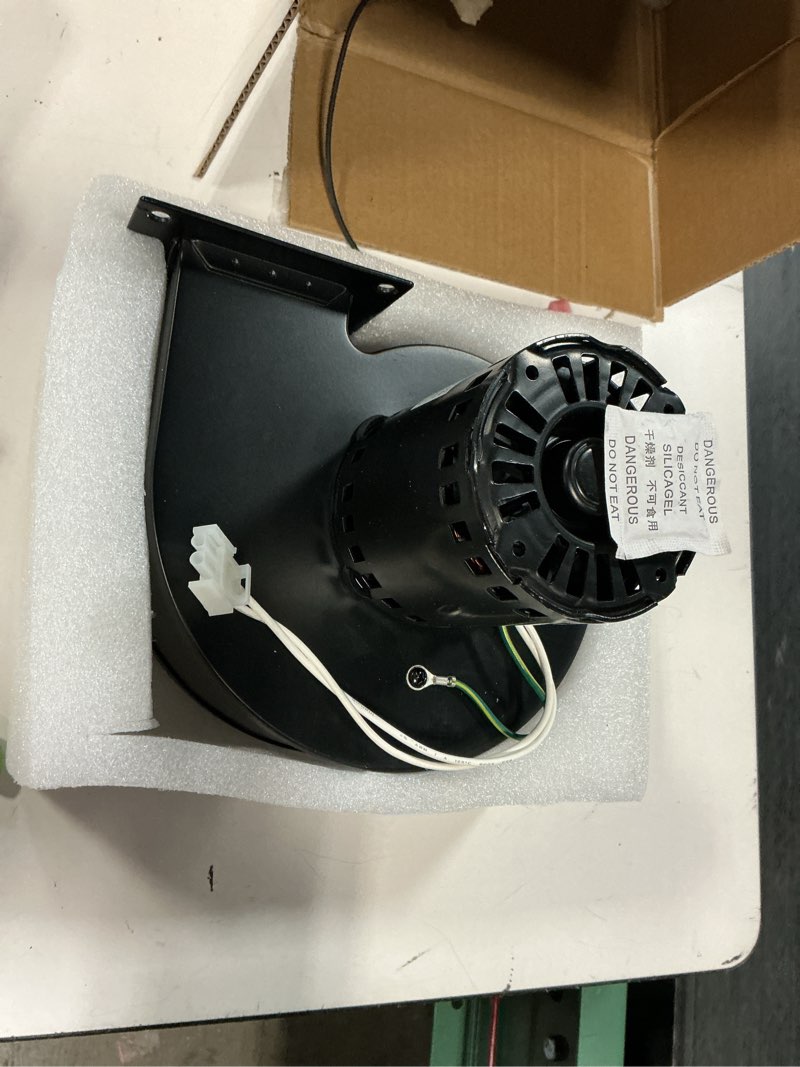 Condition photo showing As Is for hiorucet 80622 convection blower motor for vogelzang vg5790 vg5770 pellet stoves, us stove & ussc 5660, bay front 5660 5560 pellet stoves, ashley ap5660l, ap5710, 80622 blower replacement number 80622 80622 with housing