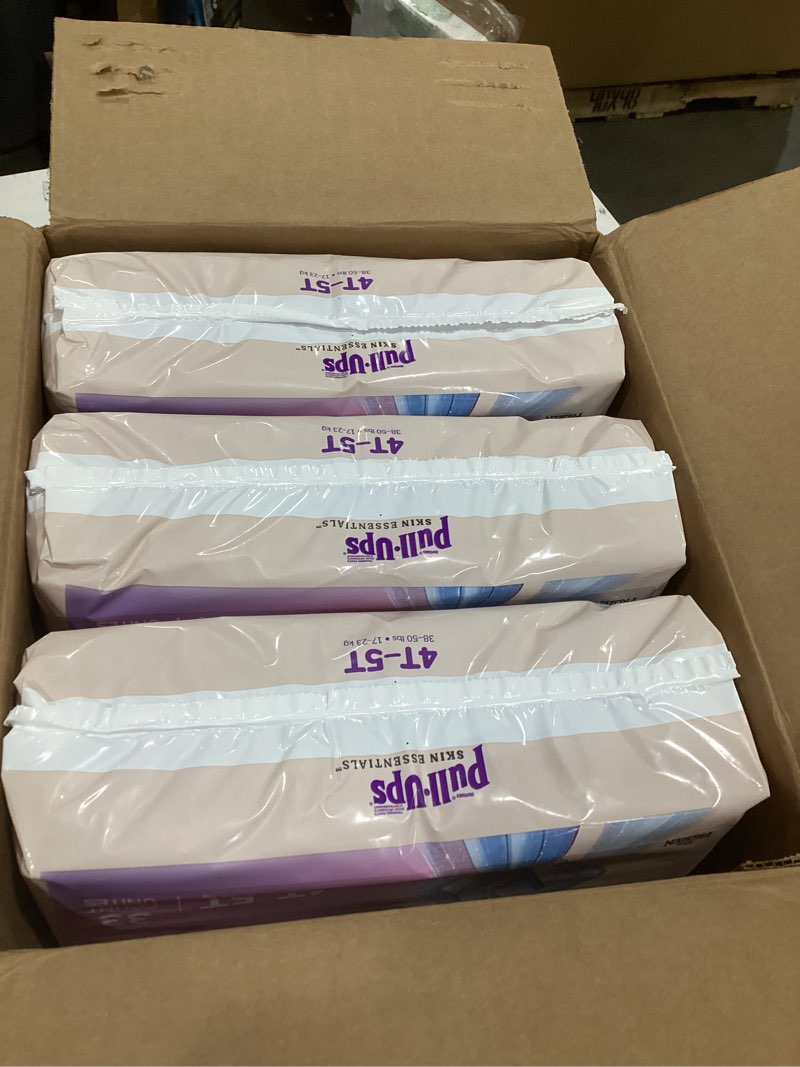 Condition photo showing New/Like New for pull-ups girls' skin essentials potty training pants, training underwear, 4t-5t (38-50 lbs), 99 ct (3 packs of 33) 4t-5t 99