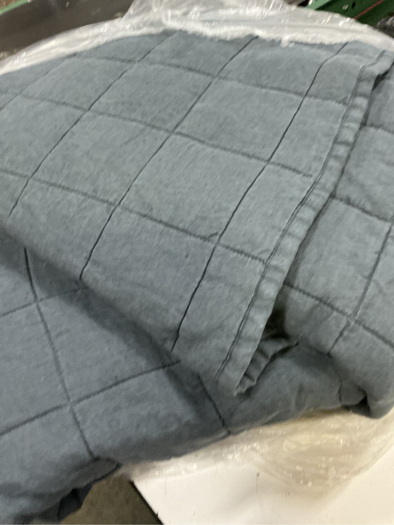 Condition photo showing Good Condition for european linen box quilt, king/cal king, nightfall