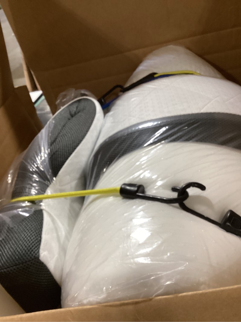 Condition photo showing Good Condition for extra firm king mattress topper: 3 inch super support mattress pad, high density foam for back pain, breathable washable cover with anti-slip straps, no smell, certipur-us oeko-tex certified 80x76