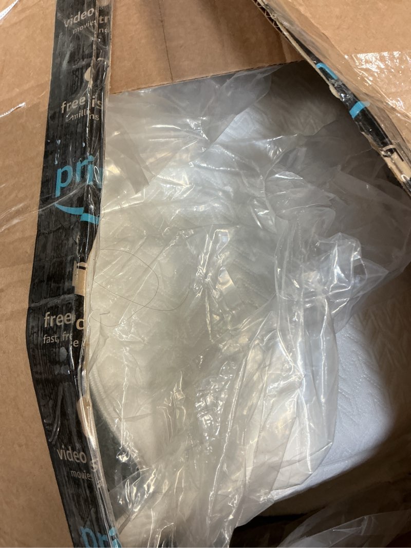 Condition photo showing As Is for ruqmuis leg elevation pillow for after surgery, 8inch foam leg elevating pillow for swelling and blood circulation, leg wedge pillow for sleeping, knee pillow for knee hip ankle pain relief, white flat top 8 inch white/grey