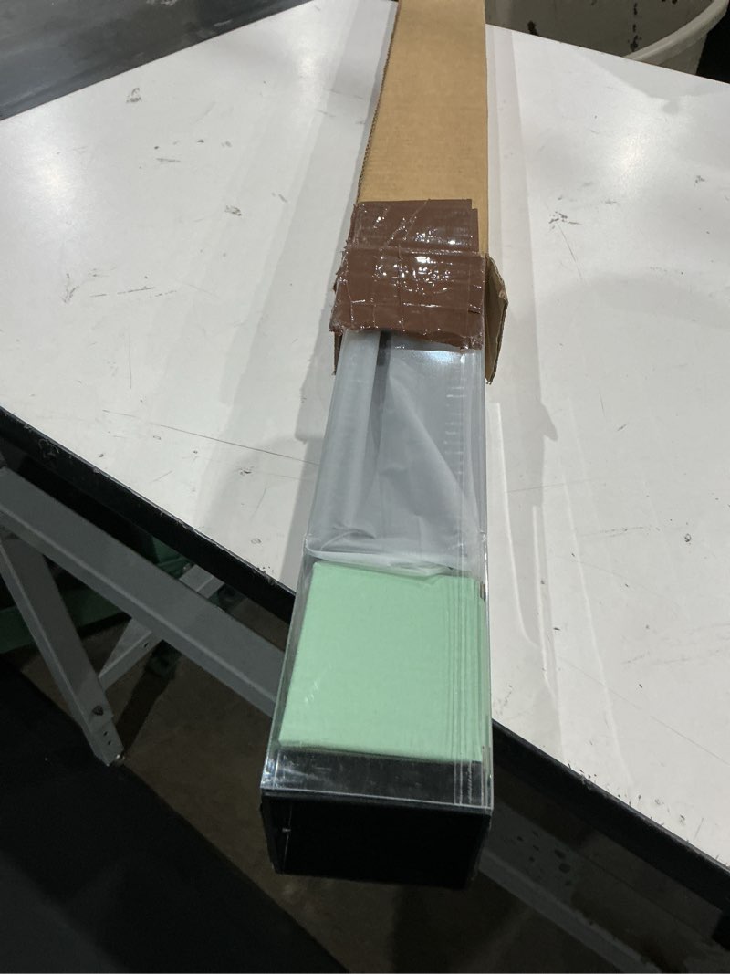 Condition photo showing New/Like New for aosky blackout roller shades cordless blinds for windows, free-stop shades with valance, thermal insulated fabric, uv protection, natural woven blinds for home and office (33.5" w x 72" h, grey) grey 33.5"w x 72"h