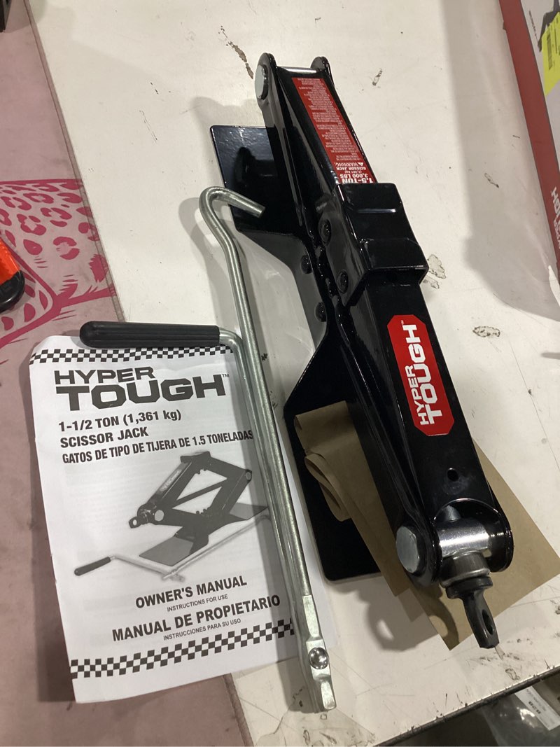 Condition photo showing Good Condition for hyper tough t10152w universal vehicle scissor jack, 1.5 ton black