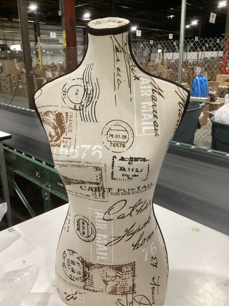 Condition photo showing As Is for SereneLife Female Adjustable Mannequin  Hanging Fashion Torso Display Form Mannequin with Hook