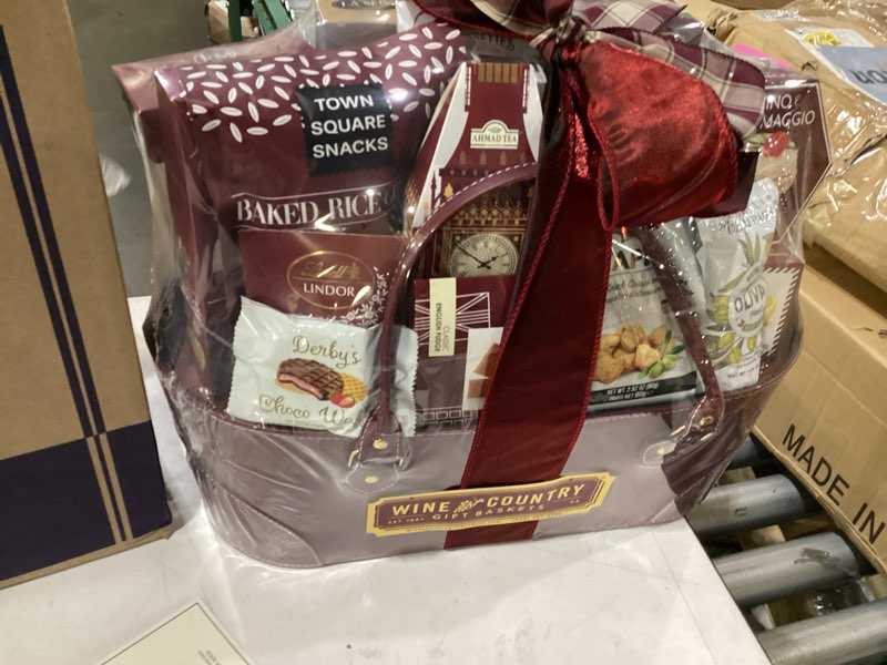 Condition photo showing New/Like New for wine country gift baskets premier gift basket collection gift basket for women, men, families, chocolate, savory snacks, great gift for easter, spring, birthdays, co workers friends and more