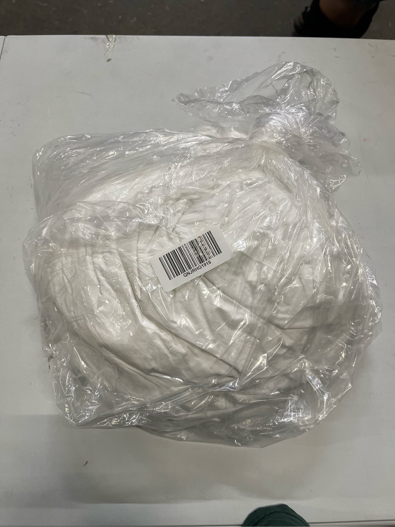 Condition photo showing As Is for classic organic percale duvet cover, king/cal king, white