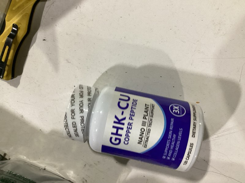Condition photo showing New/Like New for ghk-cu copper peptide supplement | systemic support for collagen, skin elasticity, hair thickness & tissue repair | (zinc-free for custom stacking) - 120 capsules (1pack)