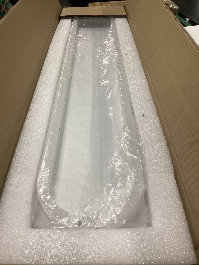 Condition photo showing New/Like New for modern linear ceiling light, 31.5inch dimmable led flush mount ceiling lamp with remote control, long kitchen ceiling light fixture for living room dining room bedroom hallway (white)