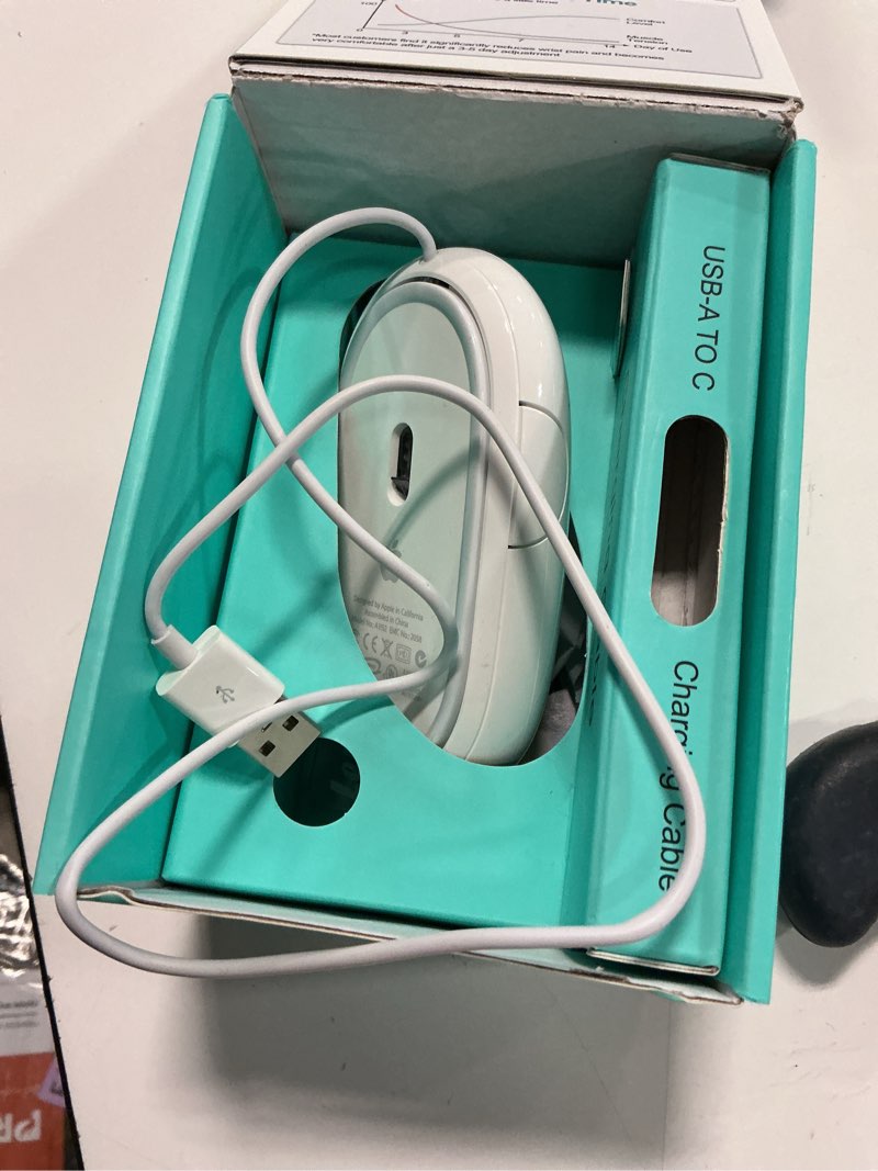 Condition photo showing Good Condition for lekvey ergonomic mouse, vertical wireless mouse, rechargeable 2.4g optical carpal tunnel mice: 800/1200 / 1600 dpi, 6 buttons, for laptop, pc, mac, computer, desktop, notebook etc, green purple green and purple