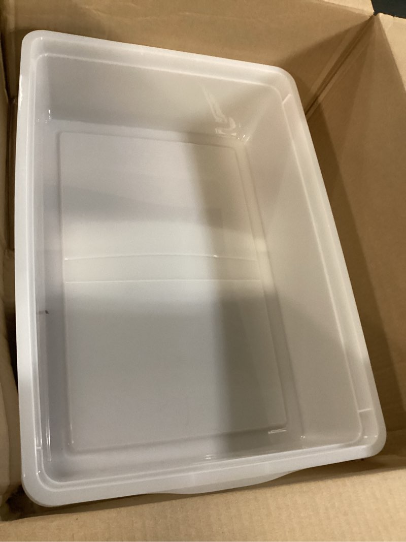 Condition photo showing Good Condition for iris usa large open top cat litter box, kitty litter pan, pearl