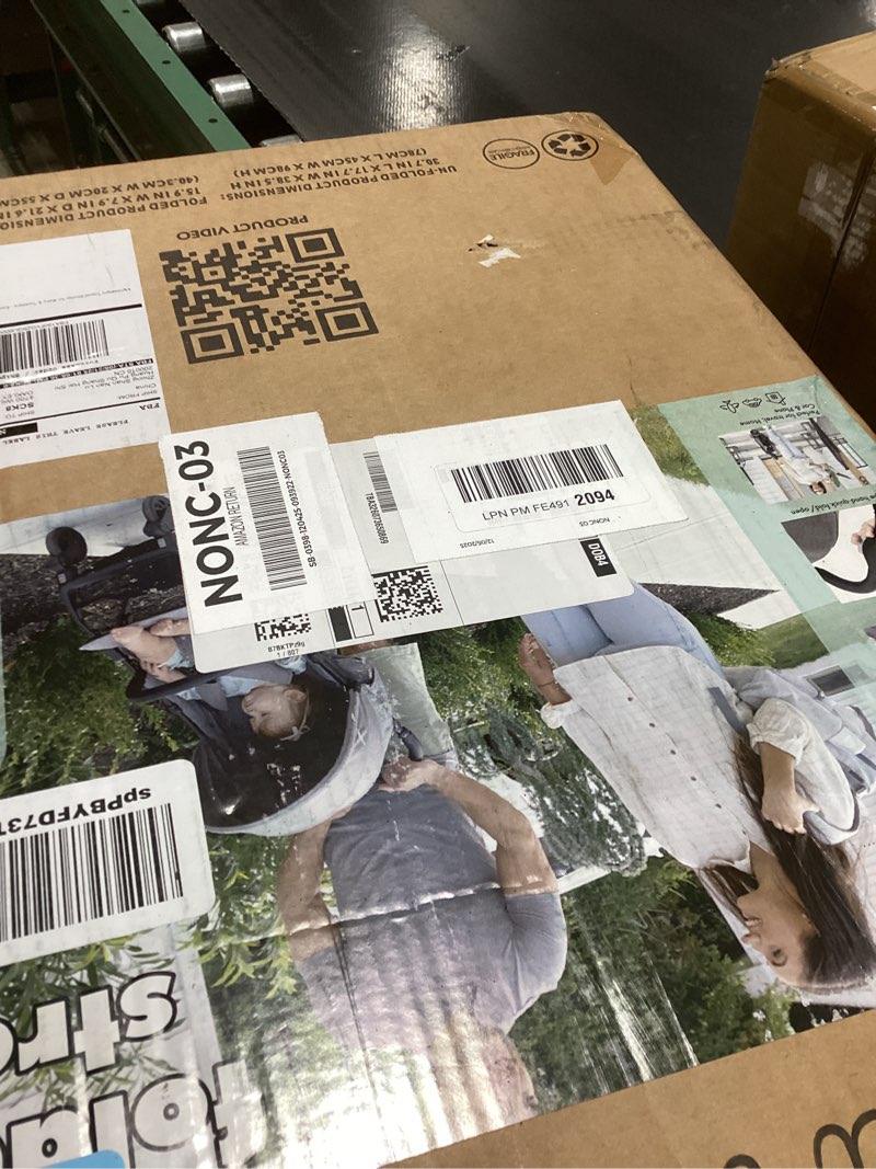 Condition photo showing New/Like New for Lightweight Travel Stroller for Baby & Toddlers - Easy Fold & Compact Stroller with Canopy, Storage Basket, Multi-Position Recline & Convenient One-Hand Fold (Grey)