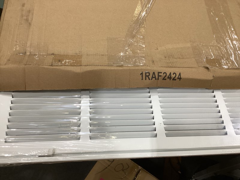Condition photo showing Good Condition for 24×24 return air grille [duct opening size] return vent cover for wall or ceiling,steel return air grill removable face/door for 1 inch filters(24"w x 24"h [duct opening])