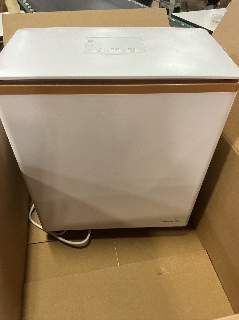 Condition photo showing As Is for SereneLife Luxury Rectangle Towel Warmer - Spa & Bathroom Heater with Custom Fragrance, Auto Shut-Off, Fits 2 large Towels, Blankets, Bathrobes, PJ's - Perfect Gift for Him & Her (Silver)