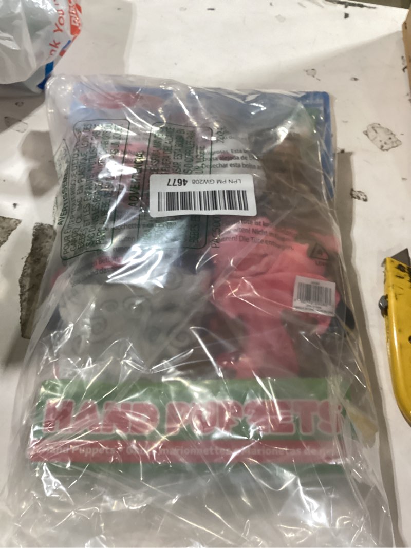 Condition photo showing New/Like New for melissa & doug farm friends hand puppets (set of 4) - cow, horse, sheep, and pig