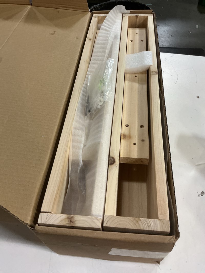 Condition photo showing Good Condition for wall floating shelves, rustic wood shelf for wall mounted - wooden handmade shelves for bathroom kitchen livingroom - no stain - diy(unfinished, 24 inch - 2 pack) unfinished - no stain 24 inch - 2 pack