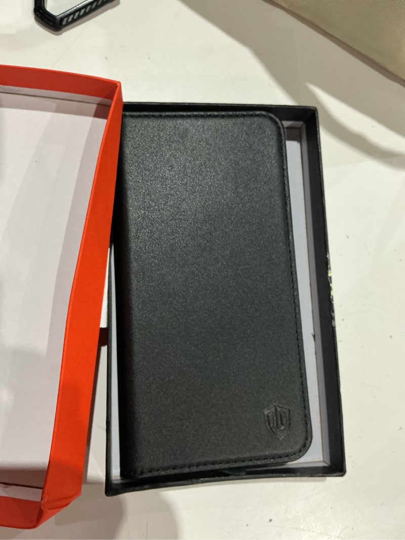 Condition photo showing Good Condition for shieldon wallet case for galaxy s26+ plus 6.7", genuine leather folio magnetic closure, kickstand, rfid blocking card holder, full protective phone cover compatible with galaxy s26+ 2026 - black for galaxy s26+ plus black
