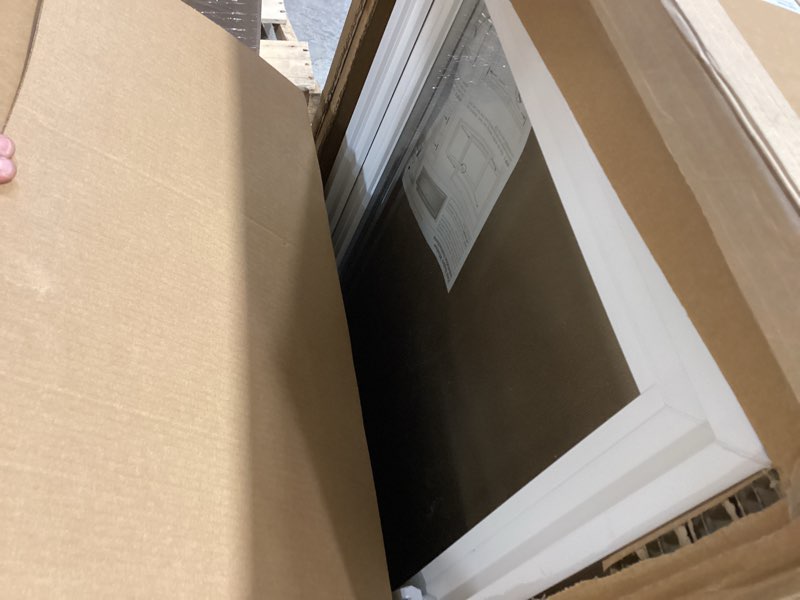 Condition photo showing Good Condition for vinyl hopper basement window 32" x 22" white | double pane insulated tempered glass and fiberglass mesh screen window for basement bathroom home rv garage 32x22 inch white