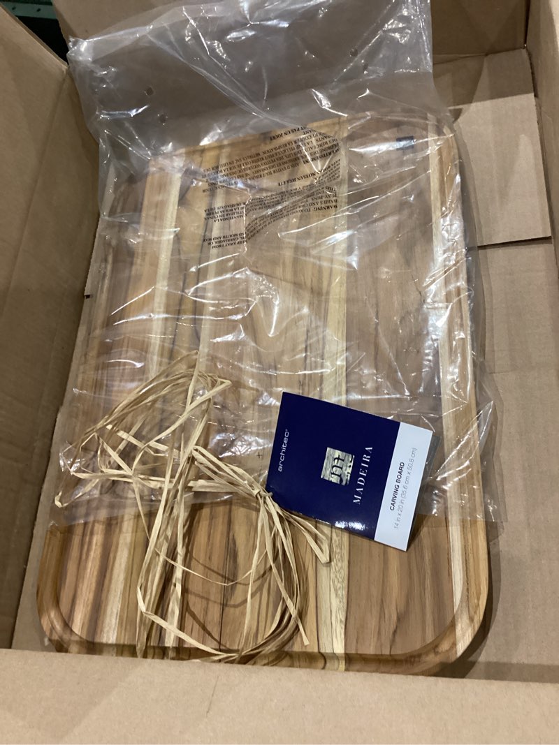 Condition photo showing Good Condition for Madeira by Architec Cutting and Carving Board, Teak Edge-Grain, 20x14-Inch