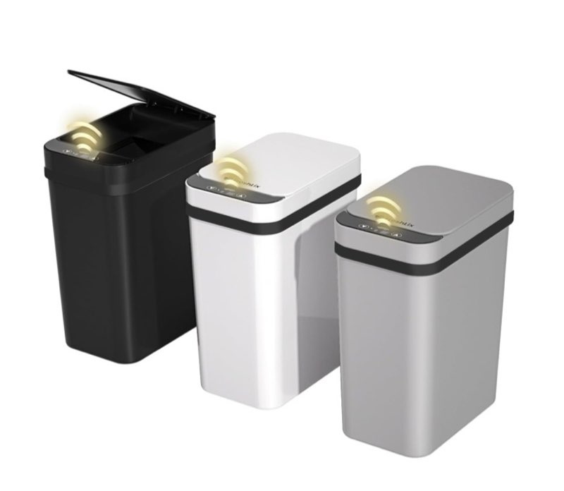 freshlix 3 pack bathroom trash can 2.6 gallon small touchless automatic motion sensor trash cans sli