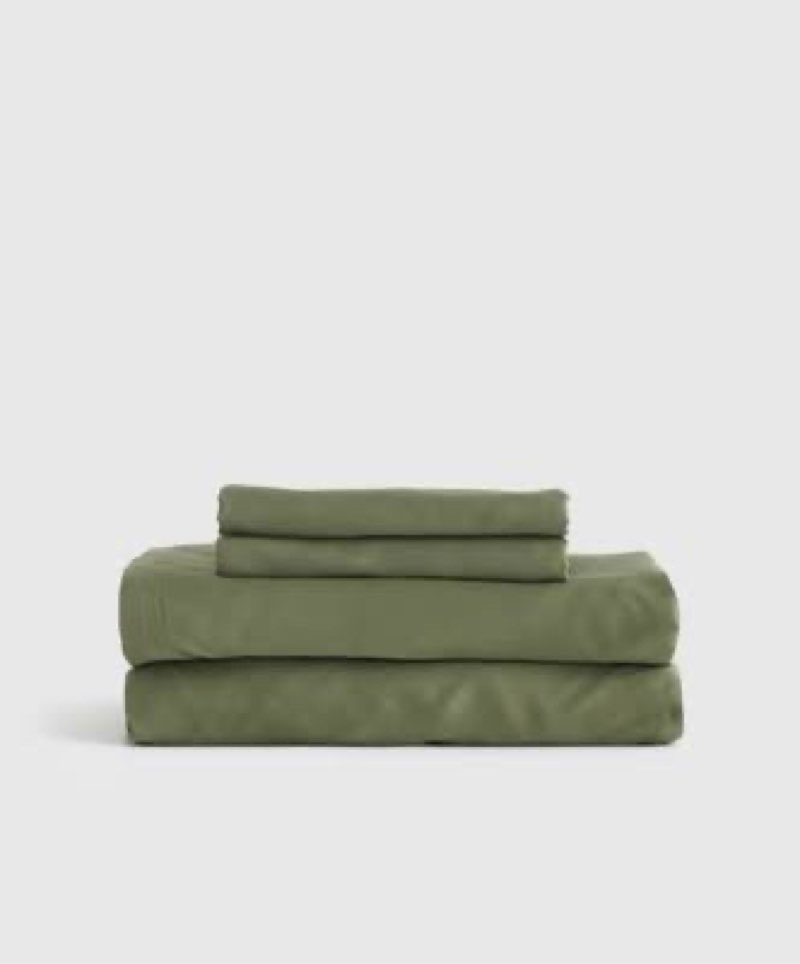 Quince Bamboo Sham Set Olive