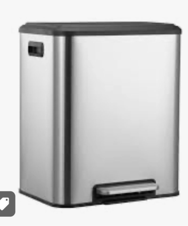 Steel Step On Kitchen Trash Can - 8 Gallons