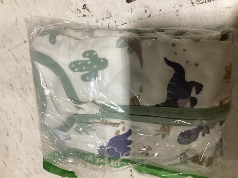 Condition photo showing Good Condition for toddler sleep sack with legs 3-4t 0.5 tog wearable blanket with feet cotton walker sleep sack toddler sleeping bag with legs 2-way zipper green dinosaur green dinosaur 3-4t