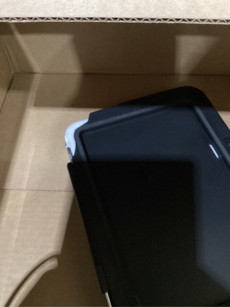 Condition photo showing As Is for frigidaire mini personal fridge cooler, countertop, holds up to 10l/15 cans, brushed black stainless rugged design, portable for skincare, makeup, car, office, bedroom, dorm room, or cabin