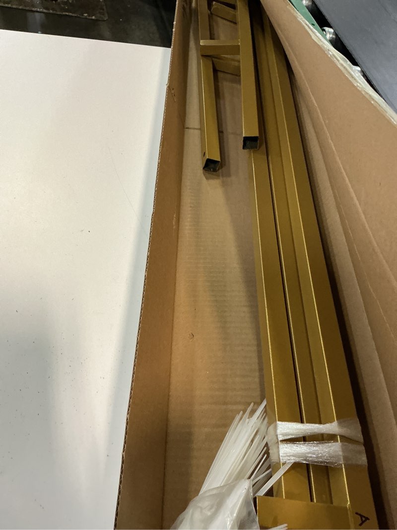 Condition photo showing Good Condition for wedding arch, 6.6ftx 3.3ft square backdrop stand for ceremony 2 pack, gold metal arch for parties, balloon arch stand backdrop for anniversary, birthday, bridal, decoration 3.3x6.6 ft(2 pack)