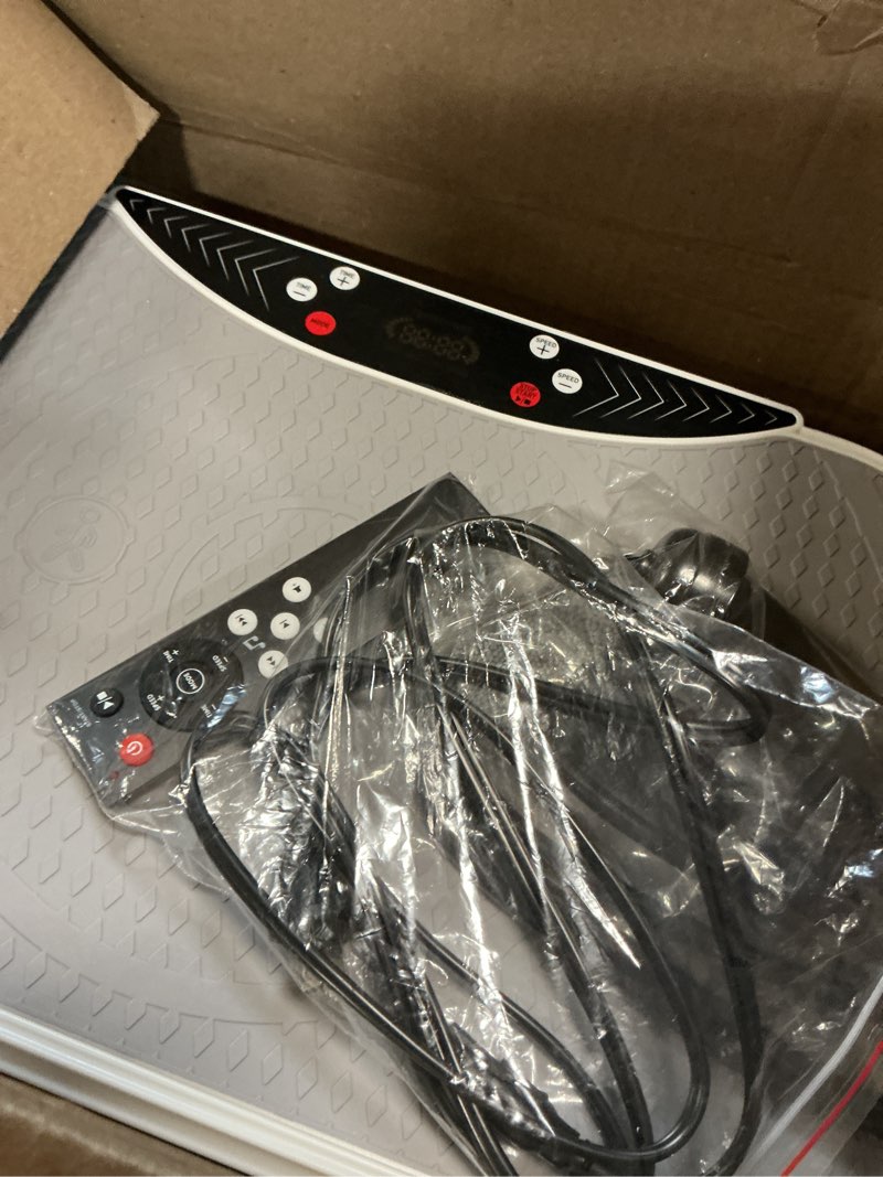 Condition photo showing Good Condition for merach vibration plate exercise machine, vibration plate for lymphatic drainage weight loss, vibrating plate exercise machine with bluetooth and led display, workout equipment for women men home grey