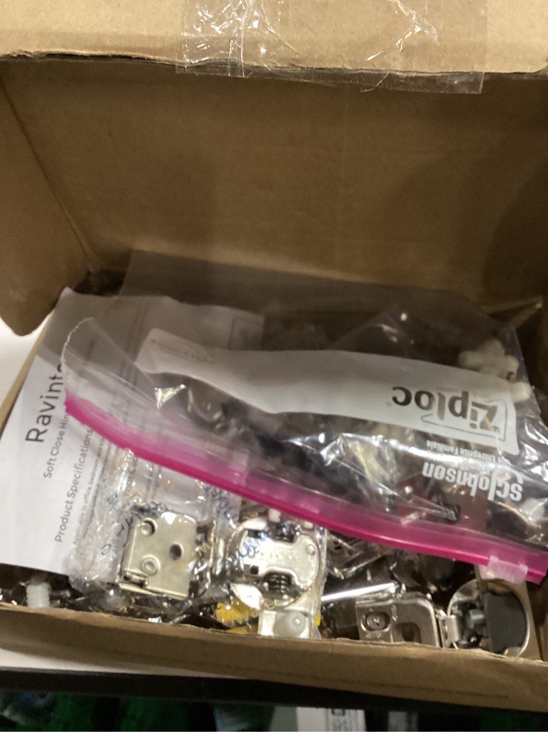 Condition photo showing Good Condition for Ravinte 30 Pack 15 Pairs 1 inch Overlay Soft Close Hidden Door Hinge for Kitchen Cabinet Stainless Steel Adjustable Satin Nickel Hardware 30 1 inch Overlay