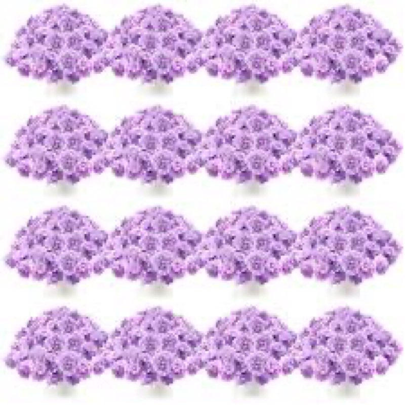 Tigeen 150 Pcs Hydrangea Artificial Flowers Bulk 7.48 Inch Artificial Hydrangeas with Removable Stem
