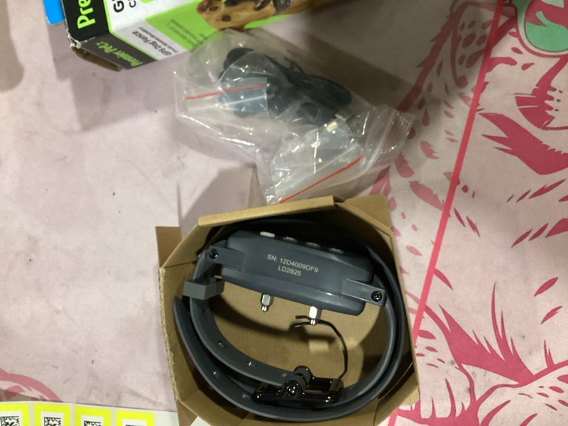 Condition photo showing As Is for premier pet gps dog fence collar, circular wireless boundary, rechargeable, no subscription