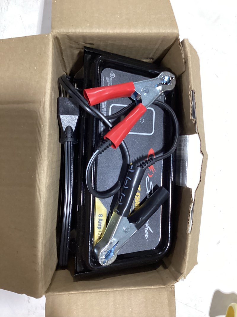 Condition photo showing As Is for schumacher automatic 120 v 8 amps battery charger