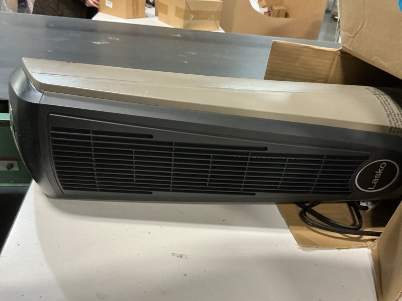 Condition photo showing Good Condition for Lasko 1500W Ceramic Tower Space Heater with Remote, Thermostat, Timer & Widespread Oscillation, Portable Electric Heater for Indoor Use, Bedroom & Living Room, 751320