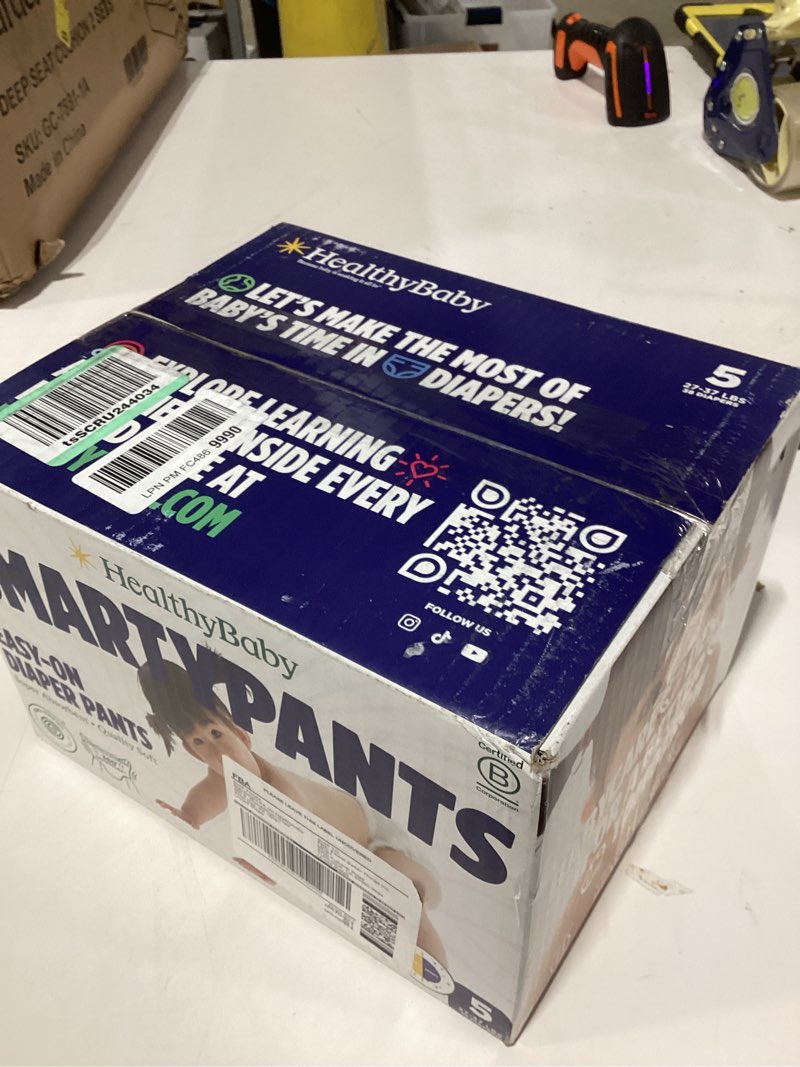 Condition photo showing New/Like New for SmartyPants Pull Up Style Diapers | EWG Verified Safe & Plant-Based | Quilted 360 Waistband, Super Absorbent for Overnight Leak Protection | Training Pants by HealthyBaby | Size 3 (54 Count) Size 3 (12-24 Pound)