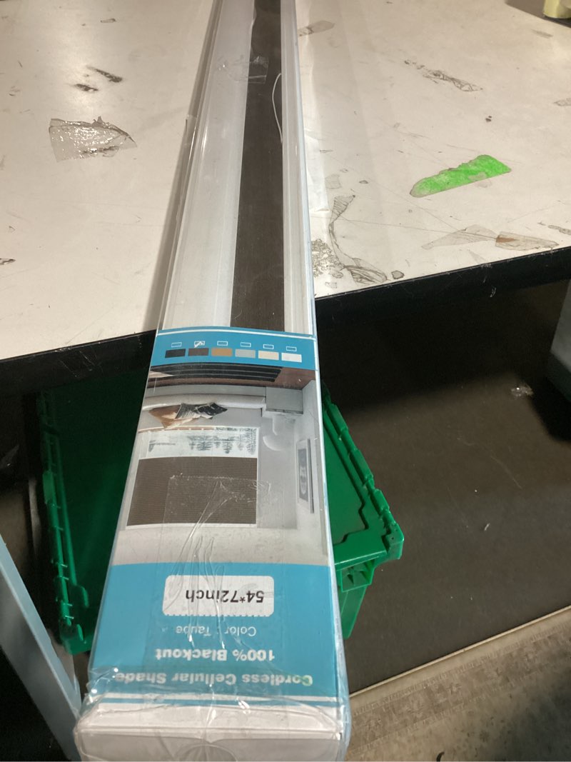 Condition photo showing Good Condition for no tools no drill blackout cellular shades top down bottom up cordless honeycomb blinds for indoor windows easy to install thermal insulated noise reduction,custom size (blackout)