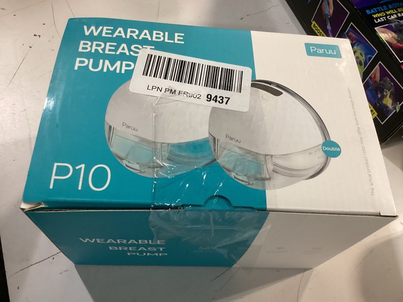 Condition photo showing New/Like New for Paruu P10 Hands-Free Breast Pump Wearable, 338mmHg Strong Suction, Low Noise, 4 Modes & 9 Levels, Electric Breast Pump Portable, Smart Display, 19/21/24/28mm Insert/Flange, 2 Pack (White) 2 Count