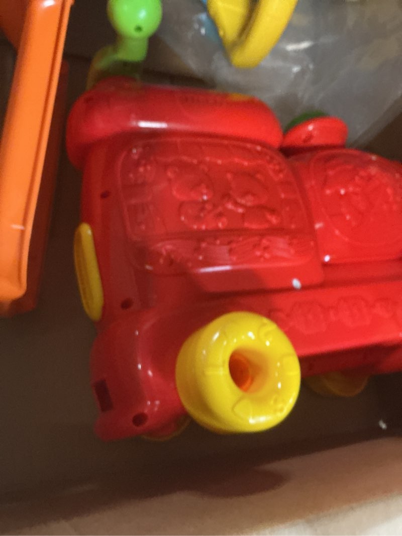 Condition photo showing As Is for vtech sit-to-stand ultimate alphabet train, red alphabet train red standard packaging
