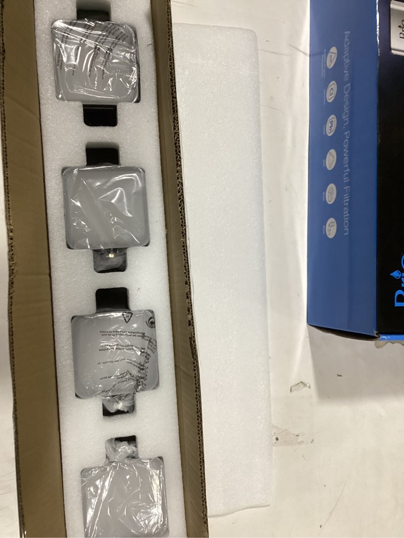 Condition photo showing New/Like New for 360° Rotate LED Bathroom Vanity Light Fixtures, 1600LM Acrylic Matte Black Vanity Lights for Bathroom, Modern Wall Lighting Fixtures Over Mirror Kitchen Living Room Hallway (Natural White Light 5000K) Matte Black - Non-dimmable 4-Light, 27-Inch, 5000K