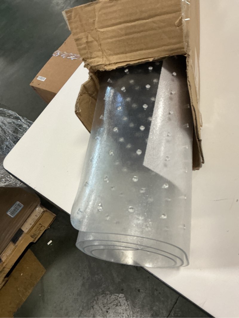 Condition photo showing Good Condition for Office Chair Mat for Carpets, Clear Computer Desk Chair Mat for Low Carpeted Floors, Thick and Sturdy Carpet Protector, Easy Glide and Flat Without Curling(30'' x 48'' Rectangle) 48" X 30" Rectangle