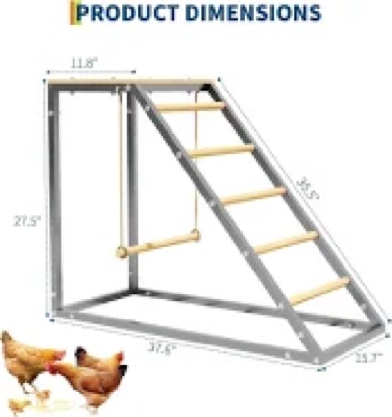 (Similar image) Poultry Ladder for Chicken Coop Safe Stable Non-Slip Ramp Bar for Hens & Chicks