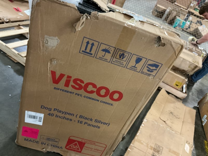 Condition photo showing As Is for VISCOO Dog Playpen Outdoor, 16 Panels 32" H Dog Pen