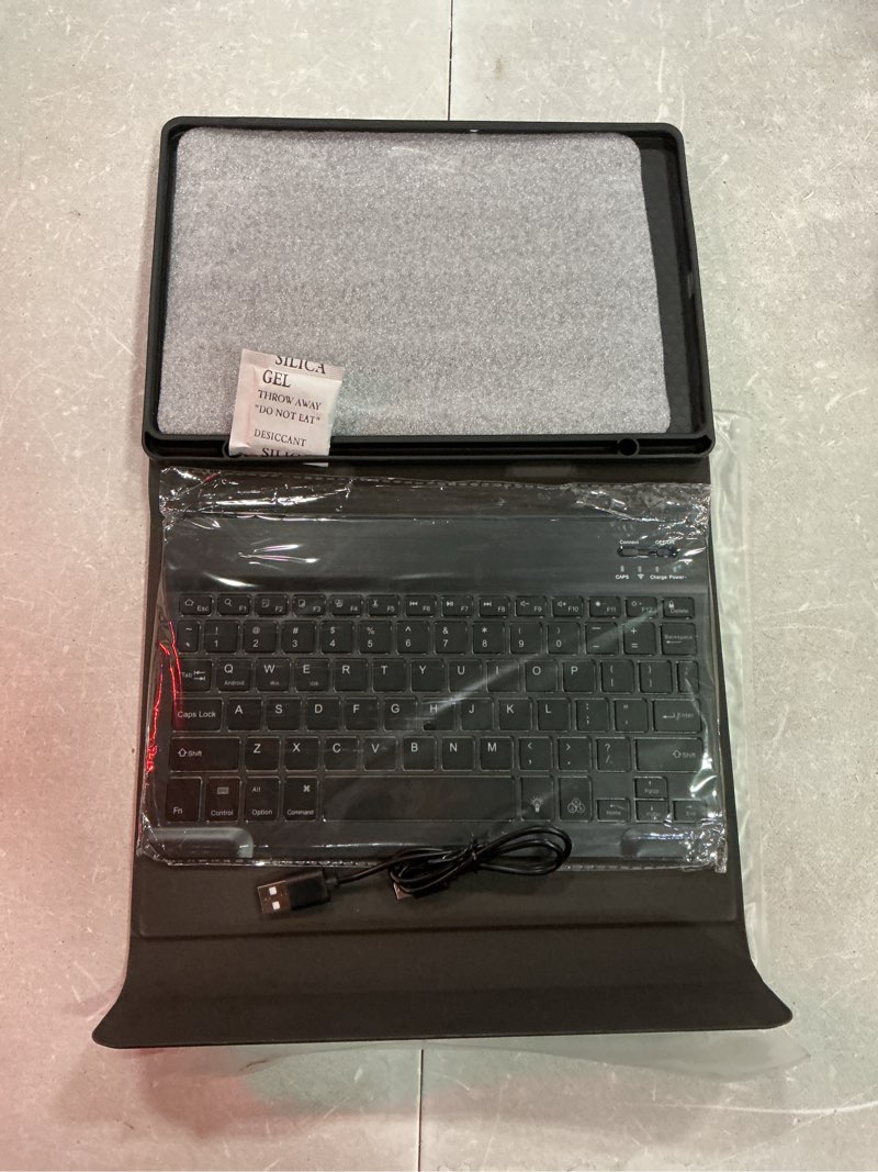 Condition photo showing New/Like New for soke keyboard case for samsung galaxy tab a11 plus/a11+ 11 inch 2025(sm-x230/x236/x238) - 7 color backlight wireless detachable folio keyboard cover with s pen holder, black a-black