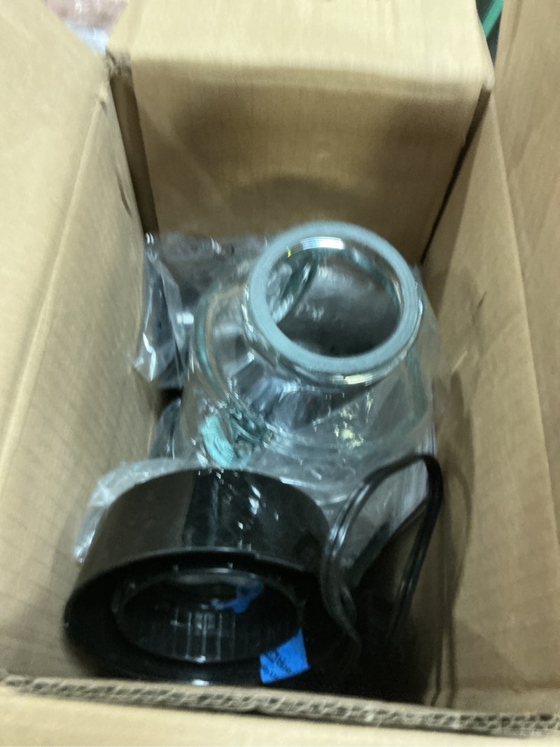 Condition photo showing As Is for hamilton beach wave action blender for smoothies, stainless steel ice sabre blades, 40oz glass jar, 800 watts, quiet design, black (58175) 40 oz glass jar